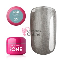 Gel UV Base One Silcare metalic Silver 5 ml